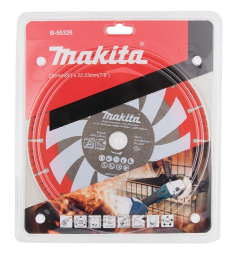 MAKITA TARCZA DIAMENTOWA RESCUE 230x22,23mm SEGMENT(SUCHO) STAL, INOX, PVC, BETON, SZKŁO MAKITA TARCZA DIAMENTOWA RESCUE 230x22,23mm SEGMENT(SUCHO) STAL, INOX, PVC, BETON, SZKŁO