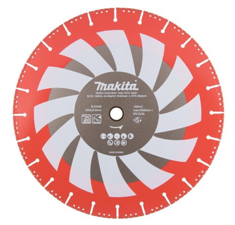 MAKITA TARCZA DIAMENTOWA RESCUE 352x25,4mm SEGMENT (SUCHO) STAL, INOX, PVC, BETON, SZKŁO MAKITA TARCZA DIAMENTOWA RESCUE 352x25,4mm SEGMENT (SUCHO) STAL, INOX, PVC, BETON, SZKŁO