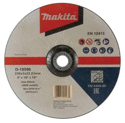 MAKITA TARCZA DO METALU 230mm x 3,0mm A30S MAKITA TARCZA DO METALU 230mm x 3,0mm A30S