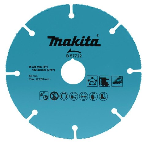 MAKITA TARCZA UNIWERSALNA 125x22,23mm SEGMENT PVC, P. GIPSOWE I MDF, EPOXY MAKITA TARCZA UNIWERSALNA 125x22,23mm SEGMENT PVC, P. GIPSOWE I MDF, EPOXY