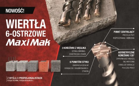 MAKITA WIERTŁO SDS MAX 24x1360x1500mm MAXI MAK 6-OSTRZOWE MAKITA WIERTŁO SDS MAX 24x1360x1500mm MAXI MAK 6-OSTRZOWE