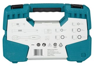 MAKITA ZESTAW NASADEK+KLUCZ 1/2" Z GRZECH. 23szt.