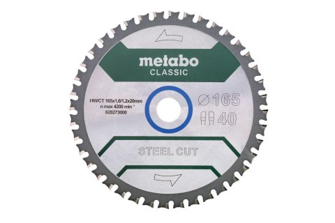 METABO PIŁA TARCZOWA FZ/FA 165x20x40z STEEL CUT/SANDWICH PANEL CLASSIC METABO PIŁA TARCZOWA FZ/FA 165x20x40z STEEL CUT/SANDWICH PANEL CLASSIC