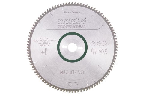 METABO PIŁA TARCZOWA FZ/TZ 305x30x96z MULTI CUT PROFESSIONAL METABO PIŁA TARCZOWA FZ/TZ 305x30x96z MULTI CUT PROFESSIONAL
