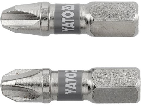 YATO KOŃCÓWKA 1/4"x25mm PH3 /2szt. Ni YATO KOŃCÓWKA 1/4"x25mm PH3 /2szt. Ni