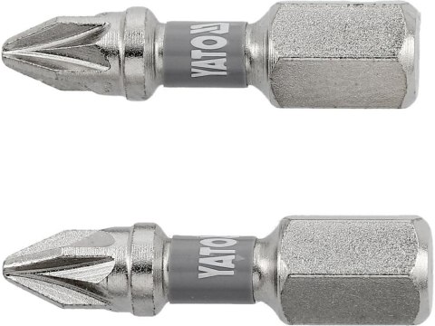 YATO KOŃCÓWKA 1/4"x25mm PZ1 /2szt. Ni YATO KOŃCÓWKA 1/4"x25mm PZ1 /2szt. Ni