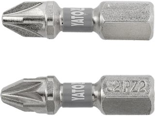 YATO KOŃCÓWKA 1/4"x25mm PZ2 /2szt. Ni