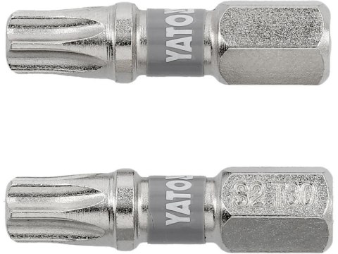 YATO KOŃCÓWKA 1/4"x25mm T30 /2szt. Ni YATO KOŃCÓWKA 1/4"x25mm T30 /2szt. Ni