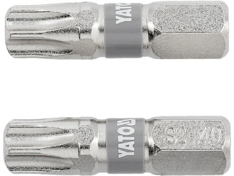 YATO KOŃCÓWKA 1/4"x25mm T40 /2szt. Ni YATO KOŃCÓWKA 1/4"x25mm T40 /2szt. Ni