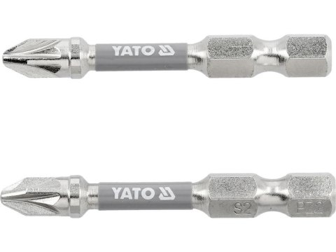YATO KOŃCÓWKA 1/4"x50mm PZ2 /2szt. Ni YATO KOŃCÓWKA 1/4"x50mm PZ2 /2szt. Ni