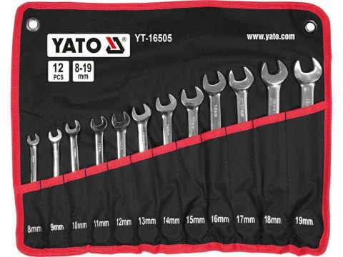 YATO ZESTAW KLUCZY PŁASKO-OCZKOWYCH Z GRZECHOTKĄ kpl.12szt. YATO ZESTAW KLUCZY PŁASKO-OCZKOWYCH Z GRZECHOTKĄ kpl.12szt.