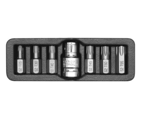 YATO KOŃCÓWKI TORX 7elem. T25 - T55 + ADAPTER 0410 YATO KOŃCÓWKI TORX 7elem. T25 - T55 + ADAPTER 0410