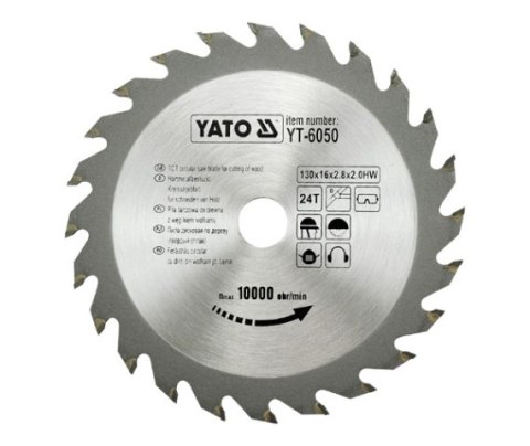 YATO PIŁA TARCZOWA WIDIOWA 130x16mm 24-ZĘBY 6050 YATO PIŁA TARCZOWA WIDIOWA 130x16mm 24-ZĘBY 6050