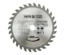 YATO PIŁA TARCZOWA WIDIOWA 140x16mm 30-ZĘBÓW 6053