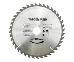 YATO PIŁA TARCZOWA WIDIOWA 210x30mm 40-ZĘBÓW 6067