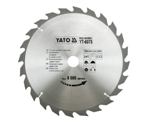 YATO PIŁA TARCZOWA WIDIOWA 300x30mm 24-ZĘBY 6075 YATO PIŁA TARCZOWA WIDIOWA 300x30mm 24-ZĘBY 6075