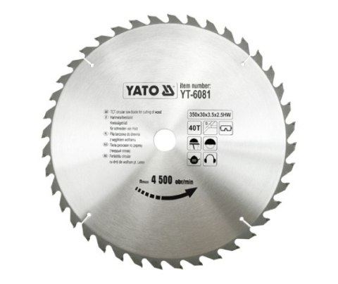 YATO PIŁA TARCZOWA WIDIOWA 350x30mm 40-ZĘBÓW 6081 YATO PIŁA TARCZOWA WIDIOWA 350x30mm 40-ZĘBÓW 6081