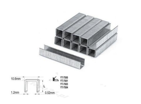 YATO ZSZYWKI 8x10,6mm 1000szt. 7023 YATO ZSZYWKI 8x10,6mm 1000szt. 7023