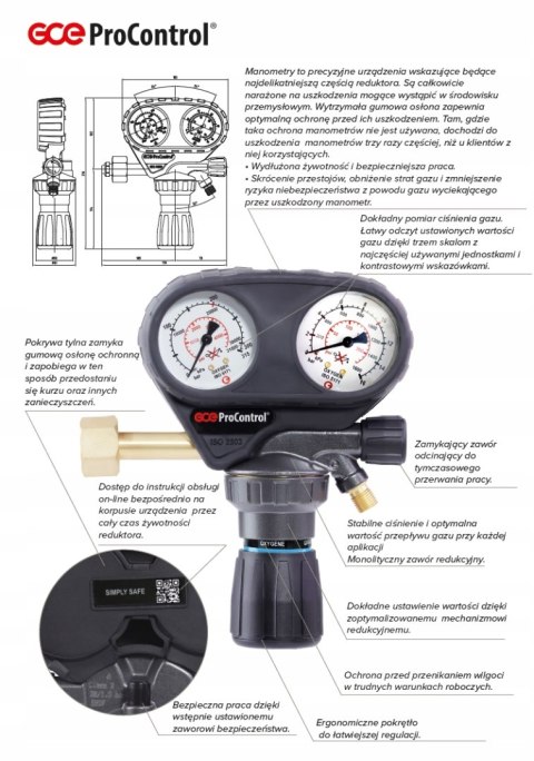 Reduktor GCE PROCONTROL tlen 200 bar