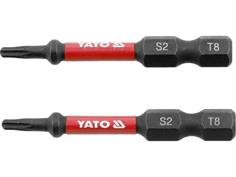 YATO KOŃCÓWKA UDAROWA 1/4"x50mm T 8 /2szt. YATO KOŃCÓWKA UDAROWA 1/4"x50mm T 8 /2szt.
