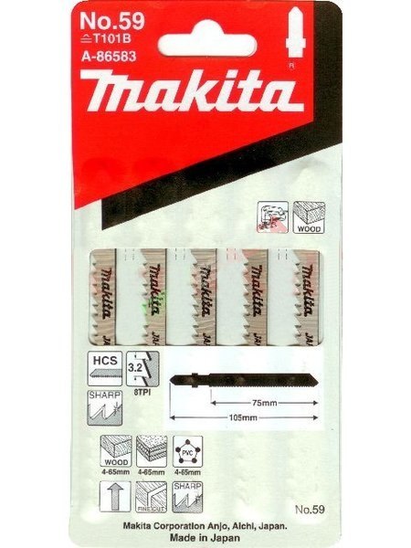 MAKITA BRZESZCZOT DO WYRZYNARKI 75mm 8/1"5szt MAKITA BRZESZCZOT DO WYRZYNARKI 75mm 8/1"5szt