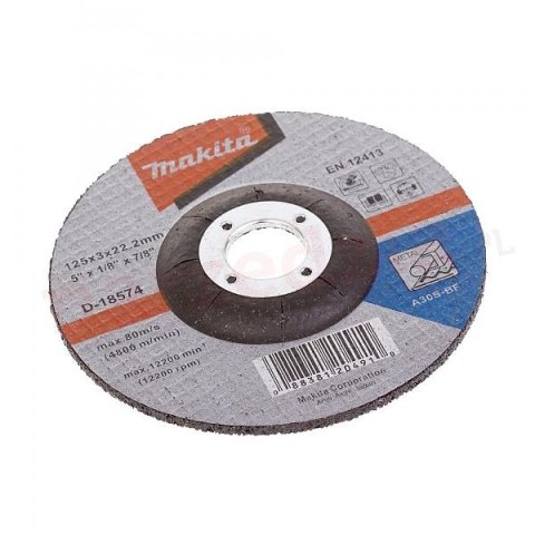 MAKITA TARCZA DO METALU A30S 125x3,0x22,2mm WYPUKŁA