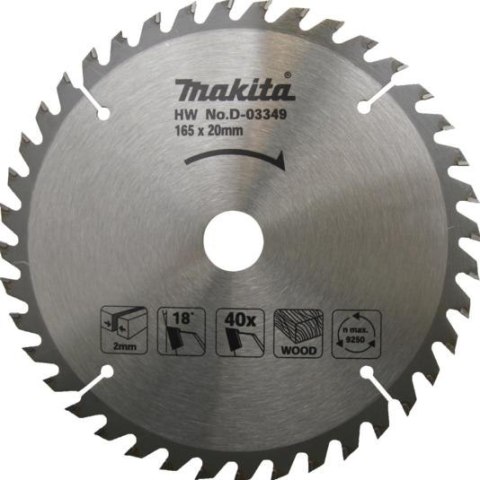 PIŁA TARCZOWA 165x20mm 40-ZĘBÓW ECONOMY PIŁA TARCZOWA 165x20mm 40-ZĘBÓW ECONOMY