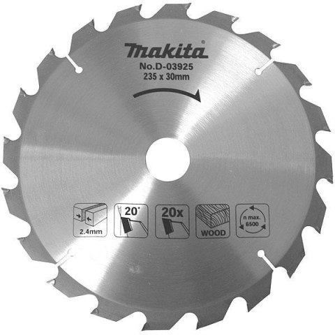 PIŁA TARCZOWA 235x30mm 20-ZĘBÓW ECONOMY PIŁA TARCZOWA 235x30mm 20-ZĘBÓW ECONOMY