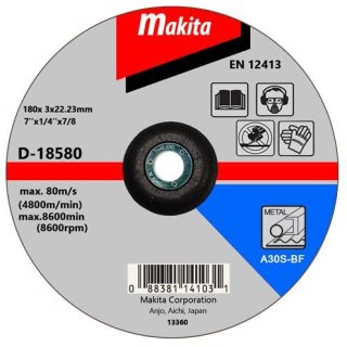 TARCZA DO METALU 180x3,0x22,2mm WYPUKŁA