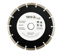 YATO D TARCZA DIAMENTOWA SEGMENTOWA 180 x 22,2mm 6004