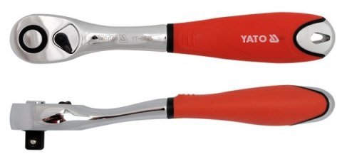 YATO GRZECHOTKA 1/2" WYGIĘTA 72 - ZĘBY, GUMOWANA RĘKOJEŚĆ 0735 YATO GRZECHOTKA 1/2" WYGIĘTA 72 - ZĘBY, GUMOWANA RĘKOJEŚĆ 0735