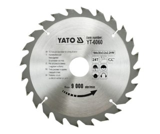 YATO PIŁA TARCZOWA WIDIOWA 184x30mm 24-ZĘBY 6060