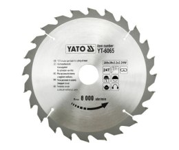 YATO PIŁA TARCZOWA WIDIOWA 200x30mm 24-ZĘBY 6065