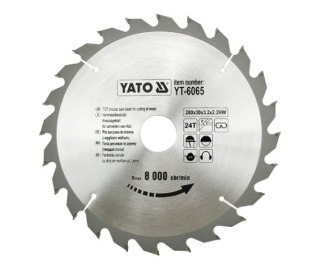 YATO PIŁA TARCZOWA WIDIOWA 200x30mm 24-ZĘBY 6065