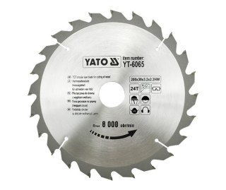 YATO PIŁA TARCZOWA WIDIOWA 205x18mm 24-ZĘBY 6066