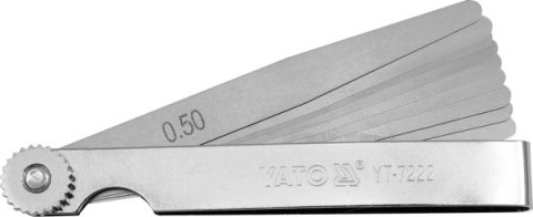 YATO SZCZELINOMIERZ 100mm 10 LISTKÓW 0.05-0.5mm 7222 YATO SZCZELINOMIERZ 100mm 10 LISTKÓW 0.05-0.5mm 7222