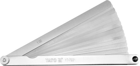 YATO SZCZELINOMIERZ 200mm 17 LISTKÓW 0.02-1.0mm 7221 YATO SZCZELINOMIERZ 200mm 17 LISTKÓW 0.02-1.0mm 7221