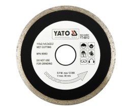 YATO TARCZA DIAMENTOWA PEŁNA 115 x 22,2mm 6012
