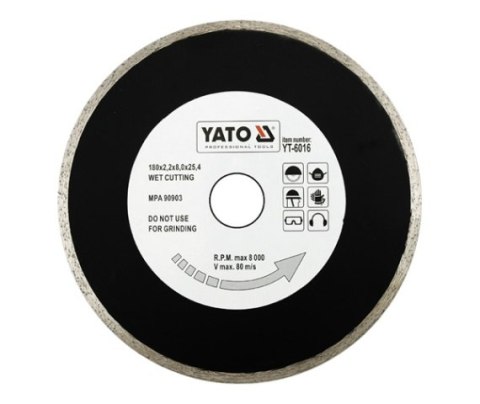 YATO TARCZA DIAMENTOWA PEŁNA 200 x 25,4mm 6017 YATO TARCZA DIAMENTOWA PEŁNA 200 x 25,4mm 6017