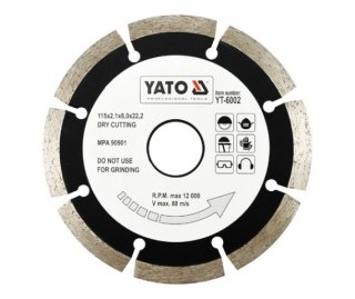 YATO TARCZA DIAMENTOWA SEGMENTOWA 115 x 22,2mm 6002