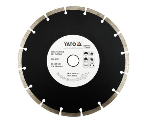 YATO TARCZA DIAMENTOWA SEGMENTOWA 230 x 22,2mm 6005 YATO TARCZA DIAMENTOWA SEGMENTOWA 230 x 22,2mm 6005