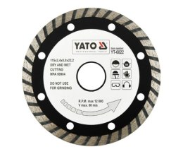 YATO TARCZA DIAMENTOWA TURBO 115 x 22,2mm 6022