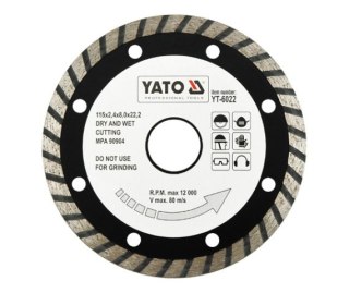 YATO TARCZA DIAMENTOWA TURBO 115 x 22,2mm 6022