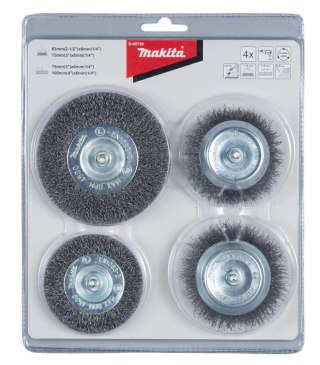 MAKITA SZCZOTKA DRUCIANA ZESTAW 4szt. 1/4"
