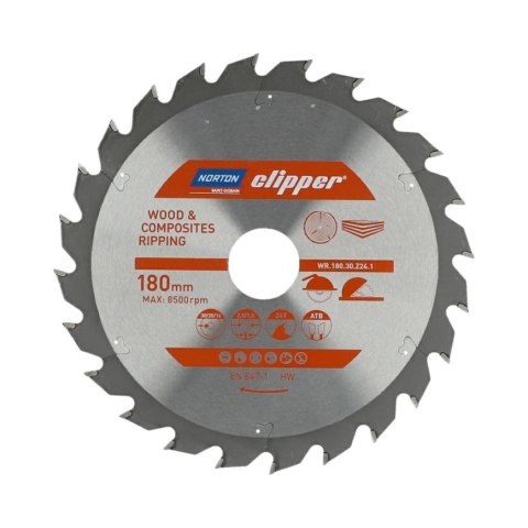 NORTON PIŁA TARCZOWA 180mm x 30mm x 24z DREWNO I KOMPOZYTY ATB (2,8 / 1,8) NORTON PIŁA TARCZOWA 180mm x 30mm x 24z DREWNO I KOMPOZYTY ATB (2,8 / 1,8)