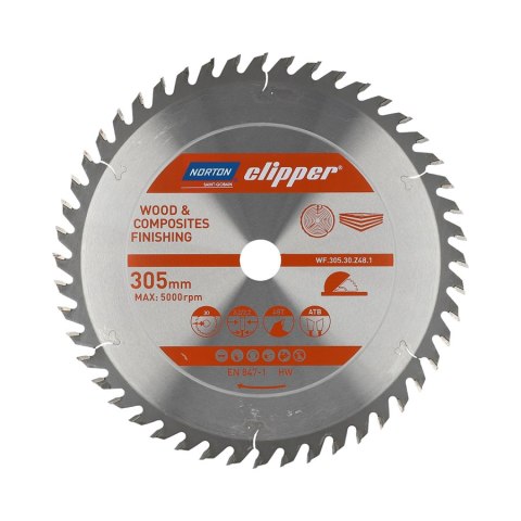 NORTON PIŁA TARCZOWA 305mm x 30mm x 48z DREWNO I KOMPOZYTY ATB (3,2 / 2,2)