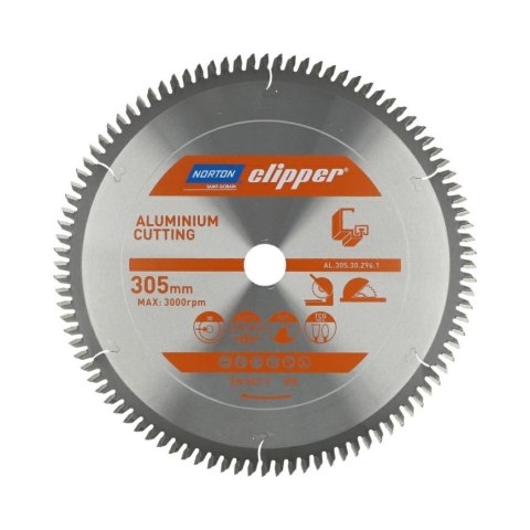 NORTON PIŁA TARCZOWA 305mm x 30mm x 96z ALUMINUM (3,0/2,2) NORTON PIŁA TARCZOWA 305mm x 30mm x 96z ALUMINUM (3,0/2,2)