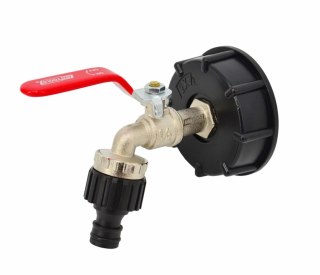 AWTOOLS KRAN OGRODOWY DO ZBIORNIKA CYNK NIKLOWANY 1/2" GWINT ZEWNĘTRZNY 3/4" MAUZER