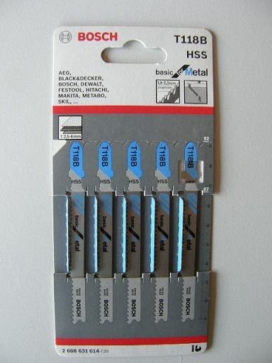 BOSCH BRZESZCZOT DO WYRZYNARKI 5 szt T118B METAL BOSCH BRZESZCZOT DO WYRZYNARKI 5 szt T118B METAL