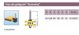 FREZ DO POŁĄCZEŃ 41/2x 6,35/12mm ECONOMY